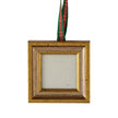 Florentine Frame Ornament - Silver/Gold on Plaid Ribbon - Caitlin Wilson Design 