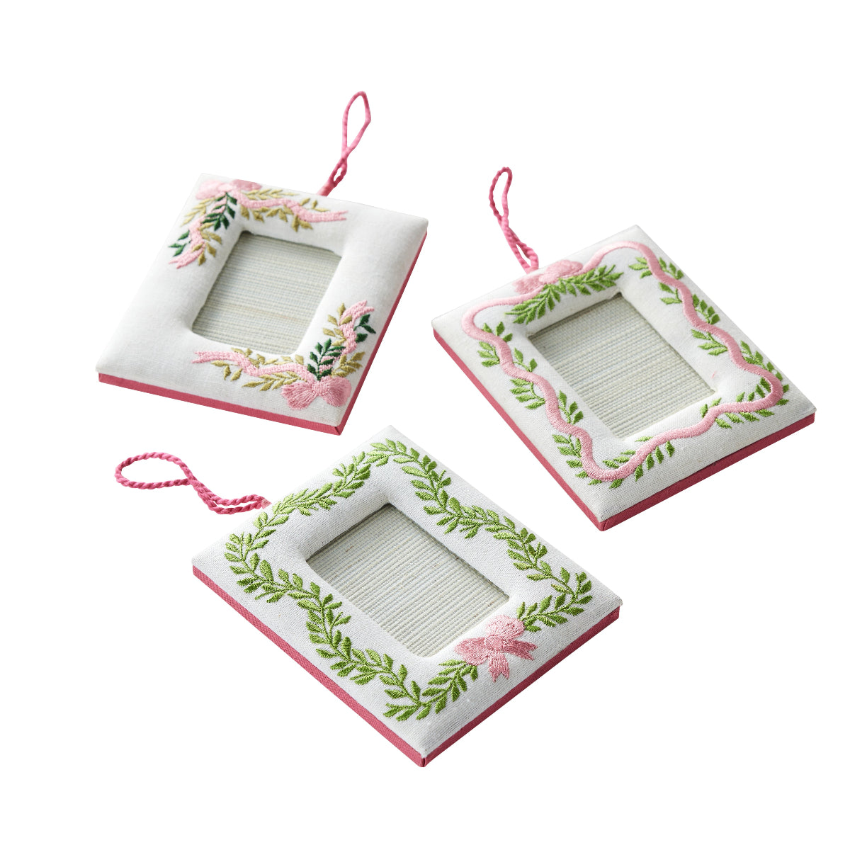 Maria Embroidered Photo Frame Ornament - Caitlin Wilson Design 