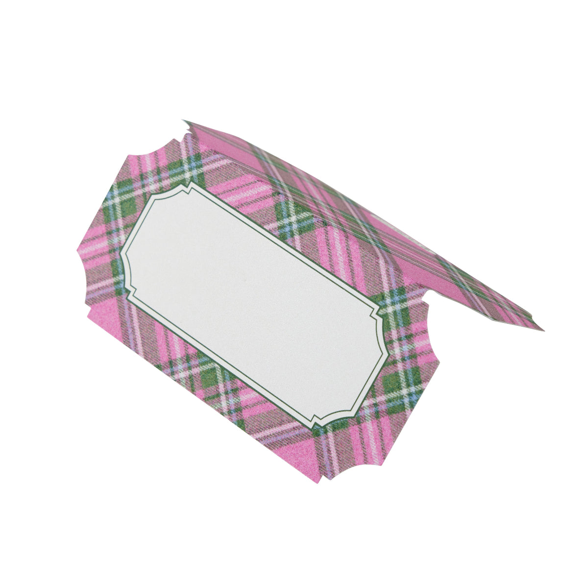 Primrose Plaid Die Cut Placecards - Caitlin Wilson Design 