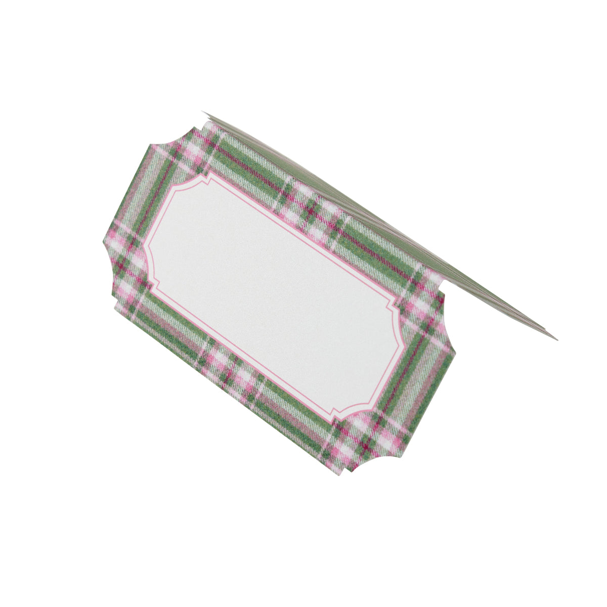 Ivy Plaid Die Cut Placecards - Caitlin Wilson Design 