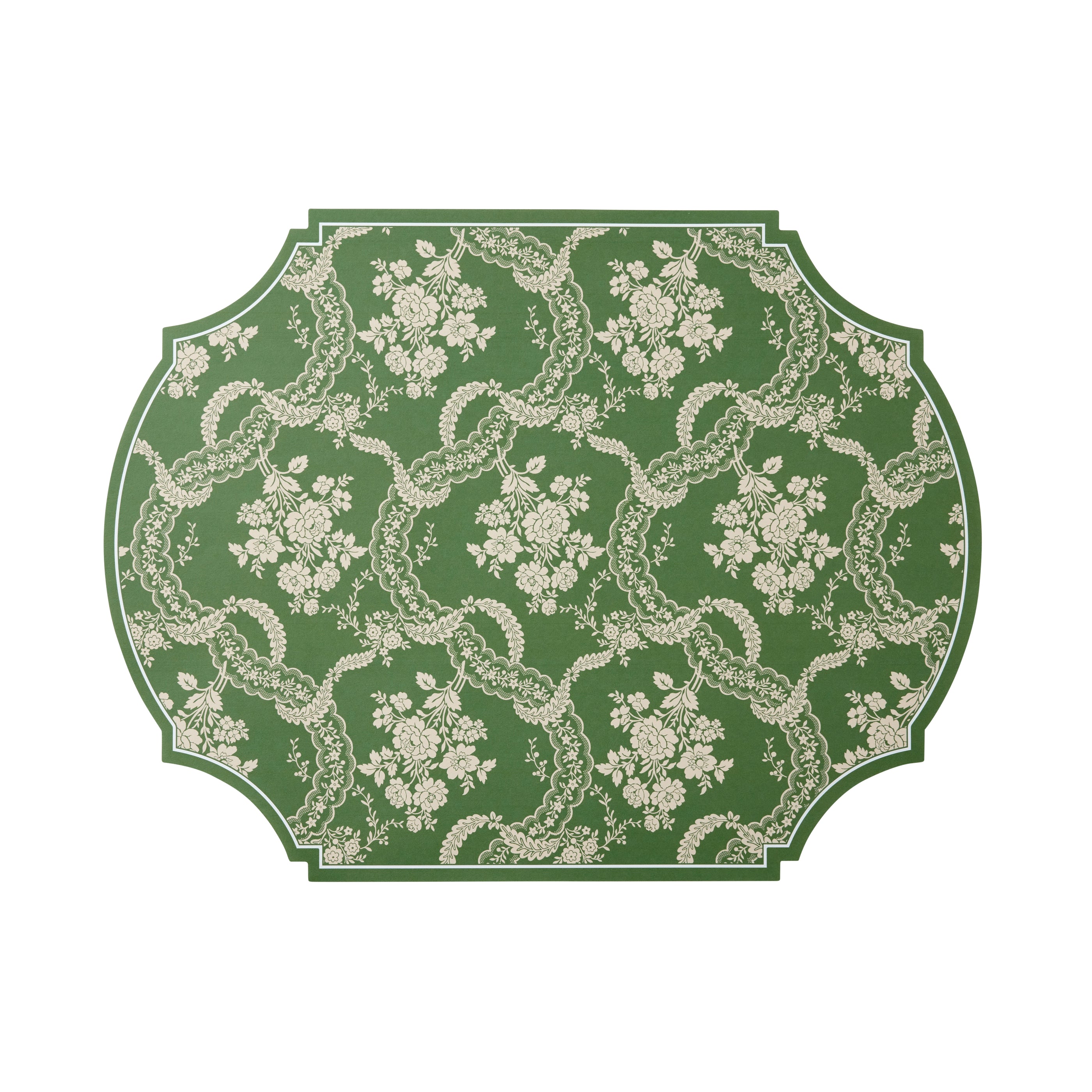 Jardin Vert Lace Posh Die Cut Placemat - Caitlin Wilson Design 
