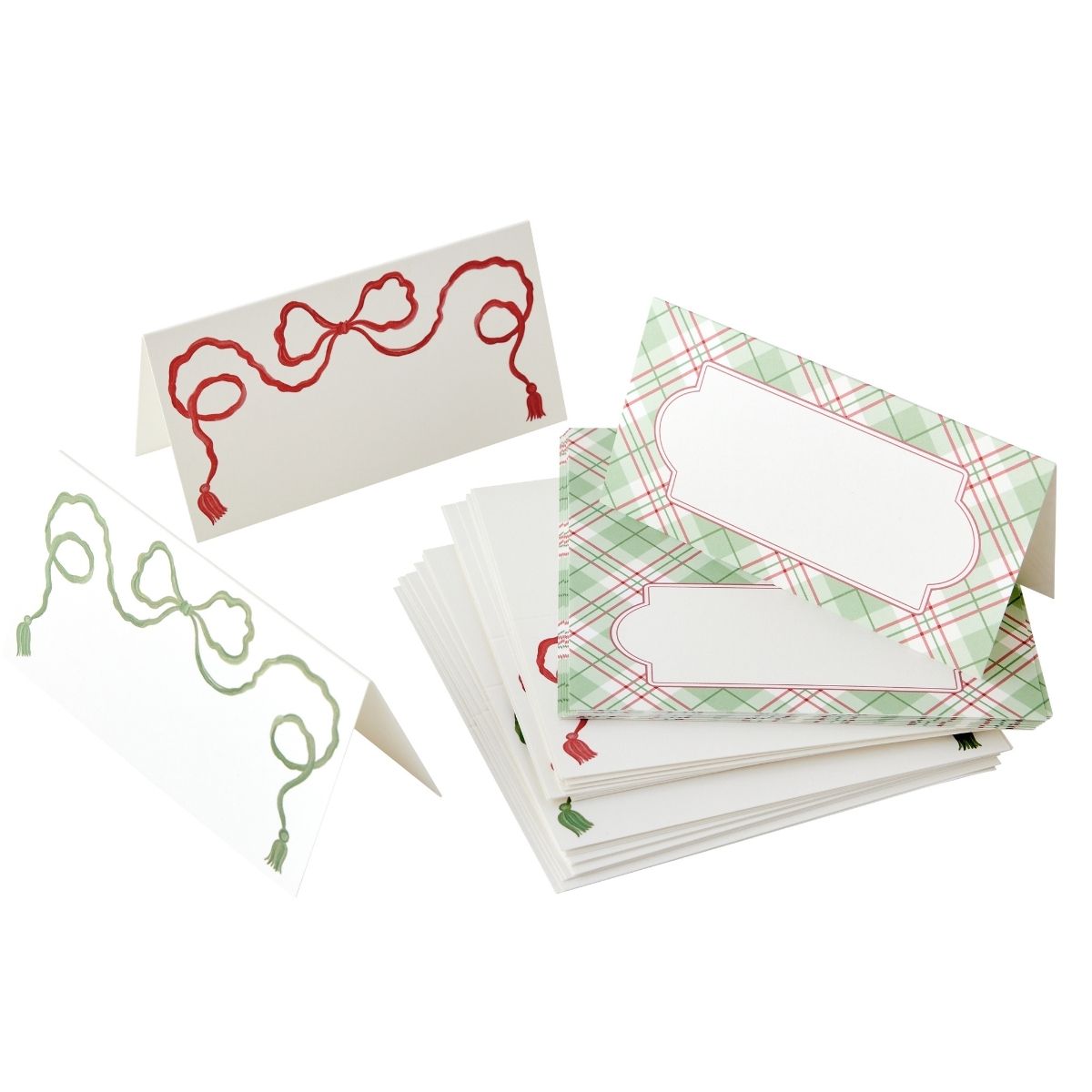 Green & Red Tartan Place Cards