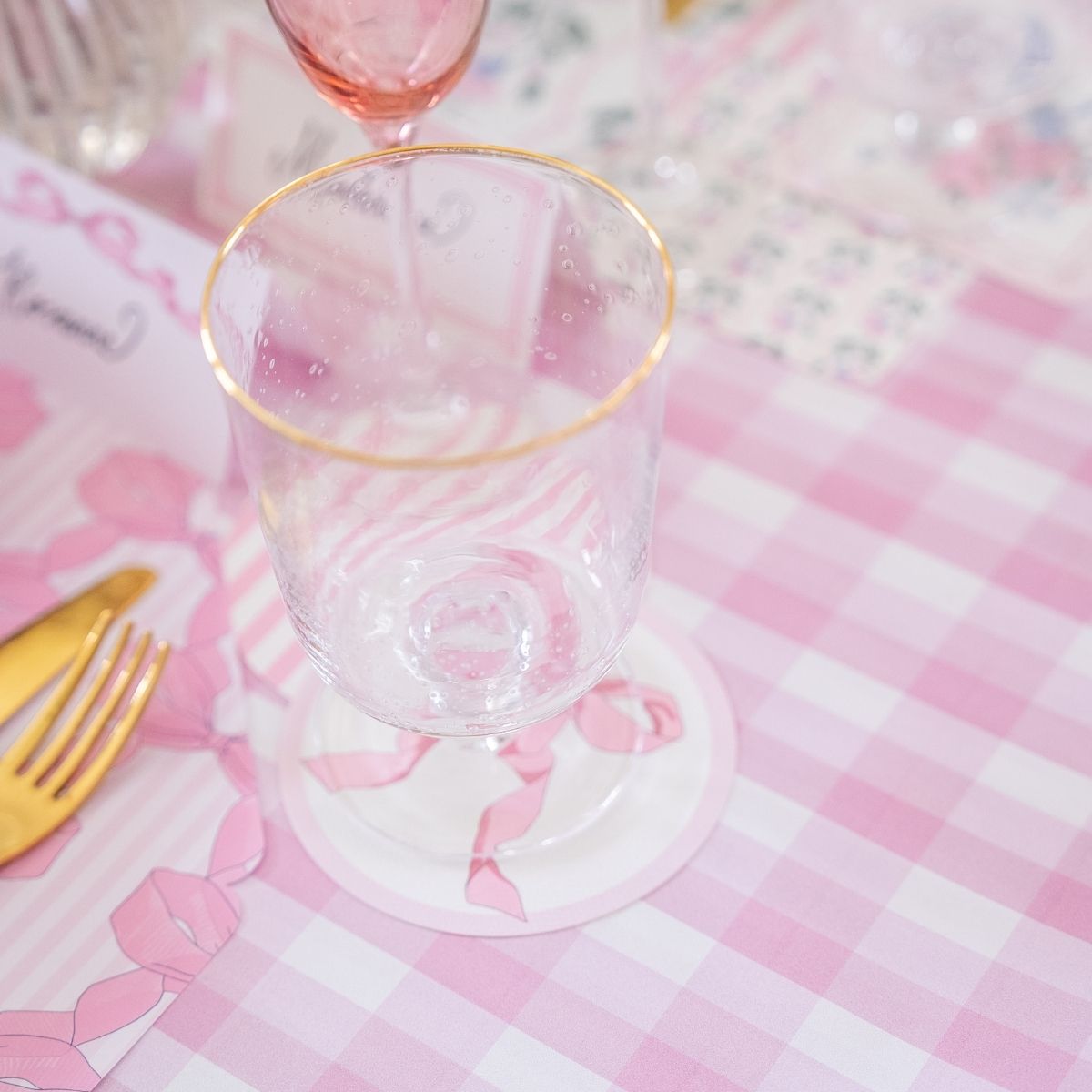 Pink Bow Coasters