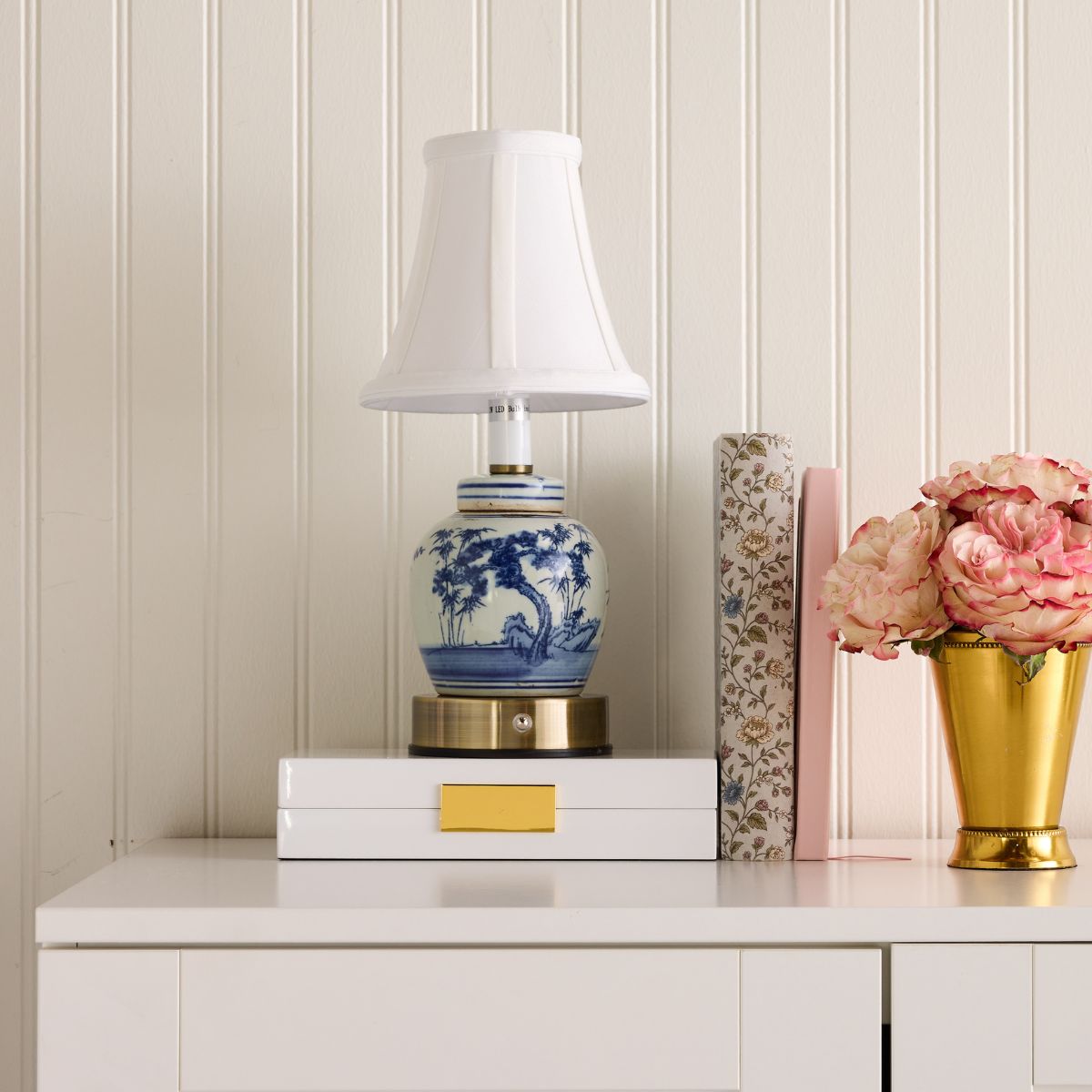 Willow Petite Chinoiserie Rechargeable Lamp - Caitlin Wilson Design