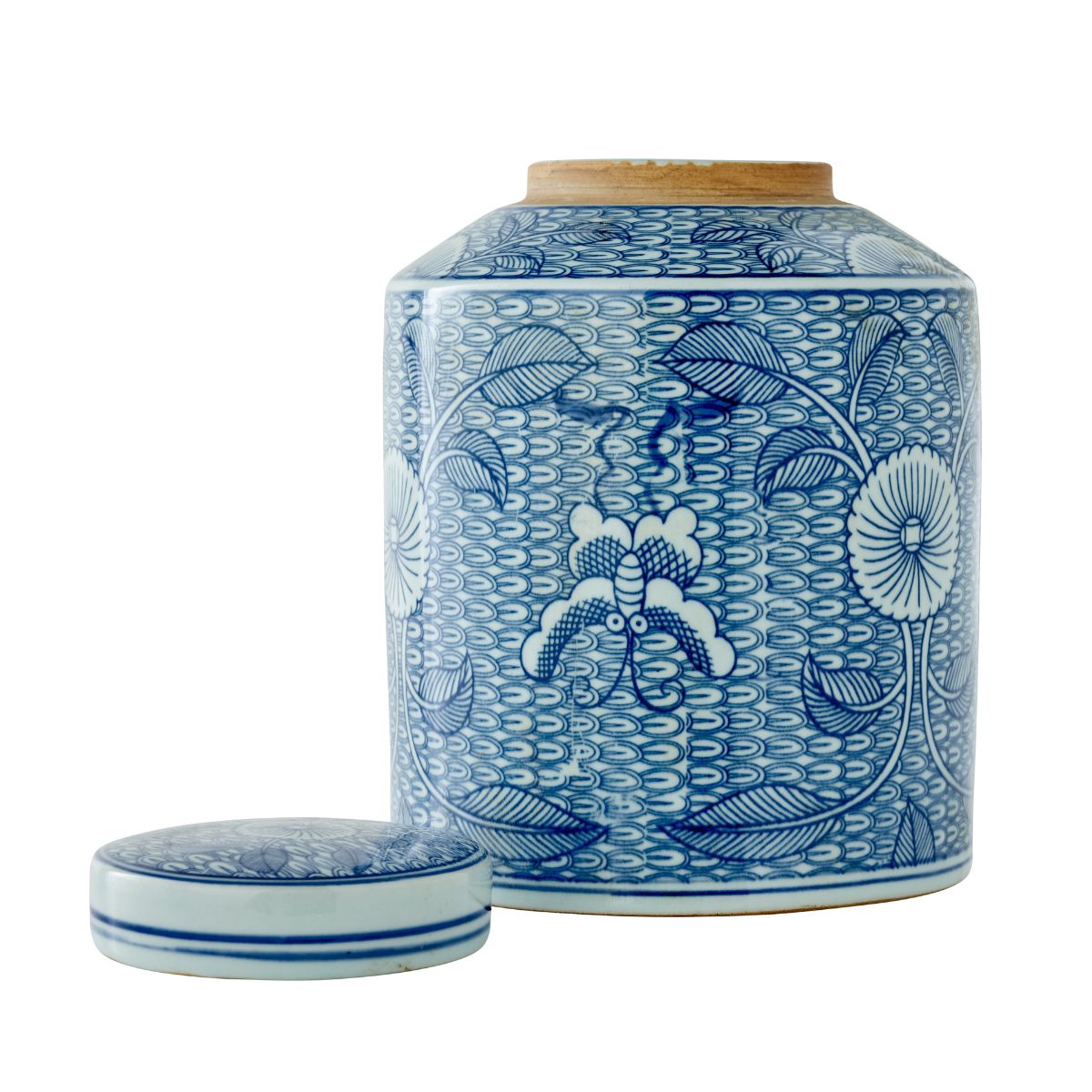Blue Leaf Tea Jar