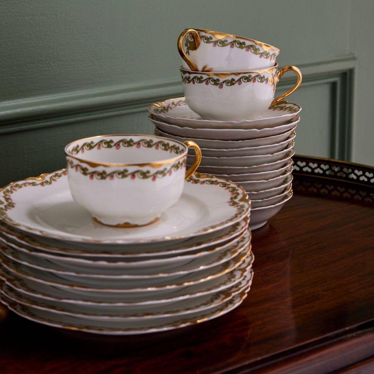 Haviland French Gold & Cream China Set - Caitlin Wilson Design