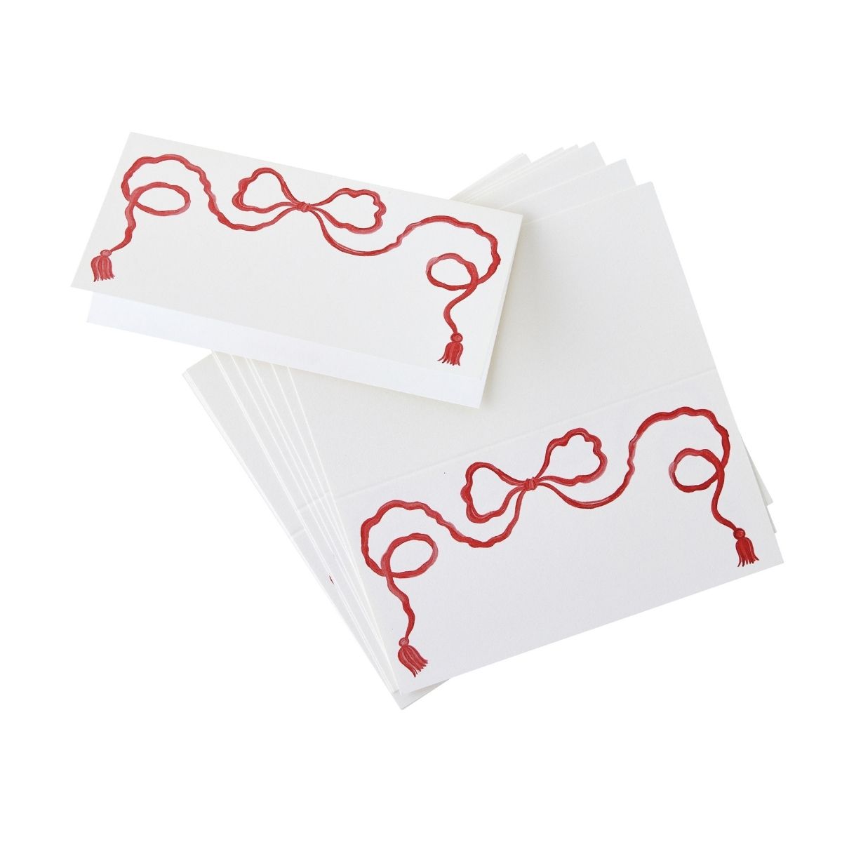 Red Tassel Bow Place Cards