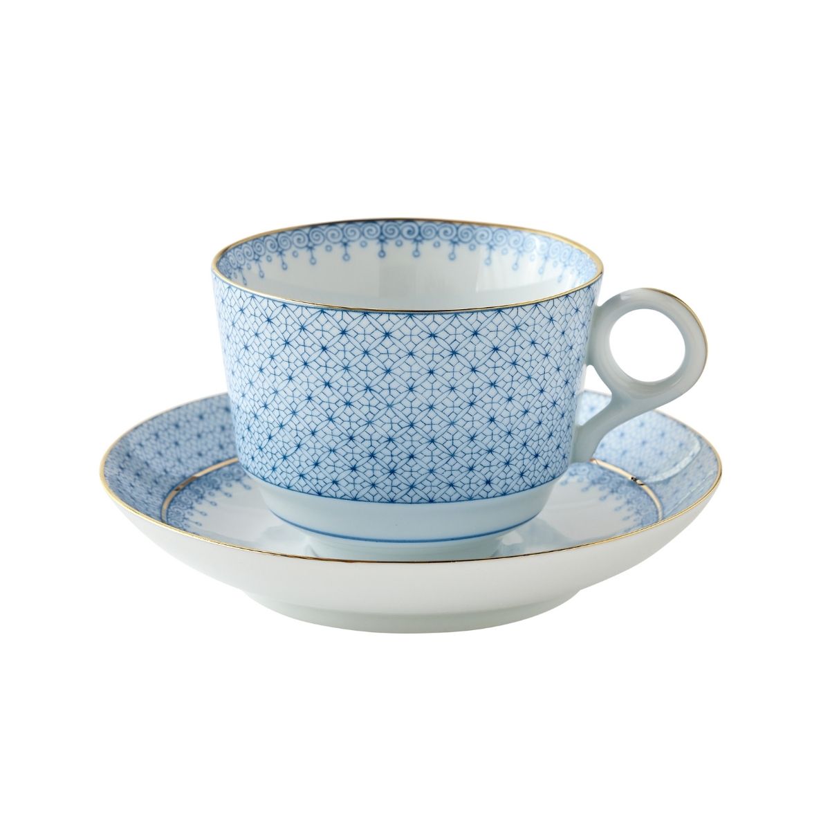 Sky Blue Lace 5 Piece Place Setting