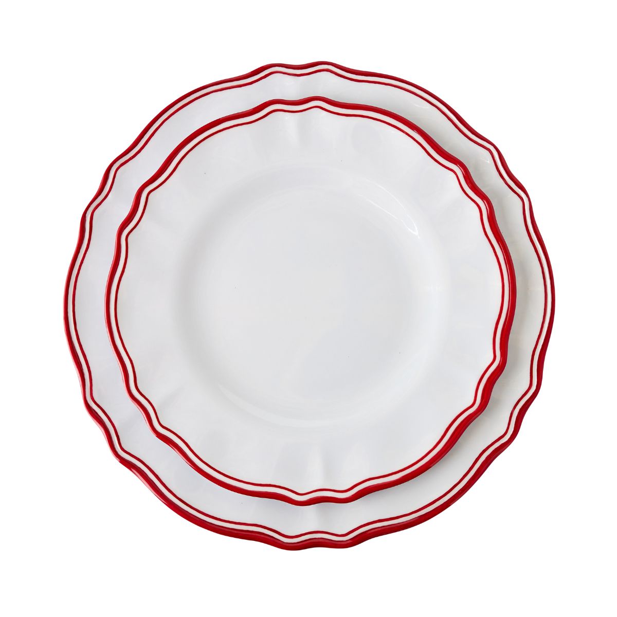 Maison Red Salad Plate