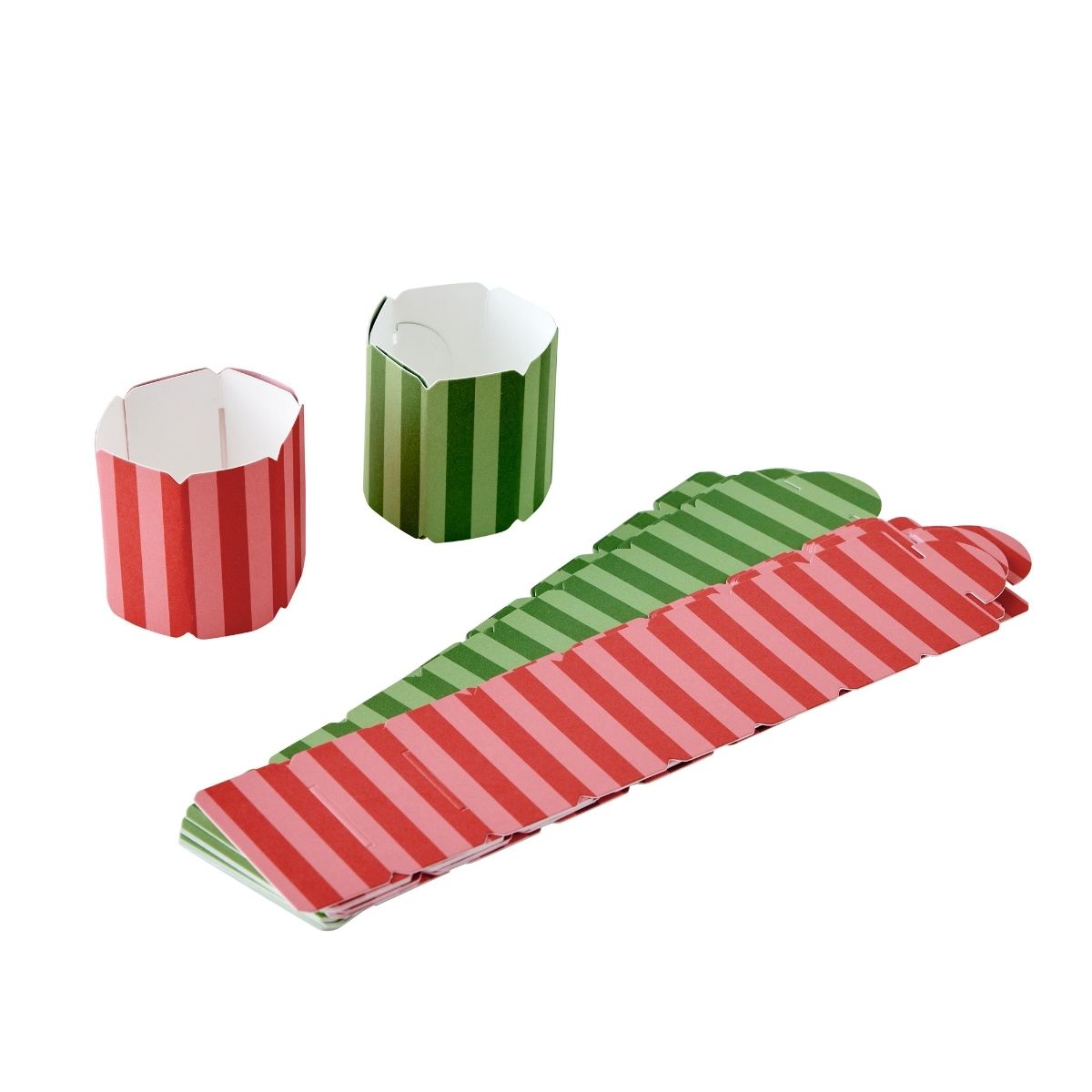 Red Noelle Stripe Napkin Rings