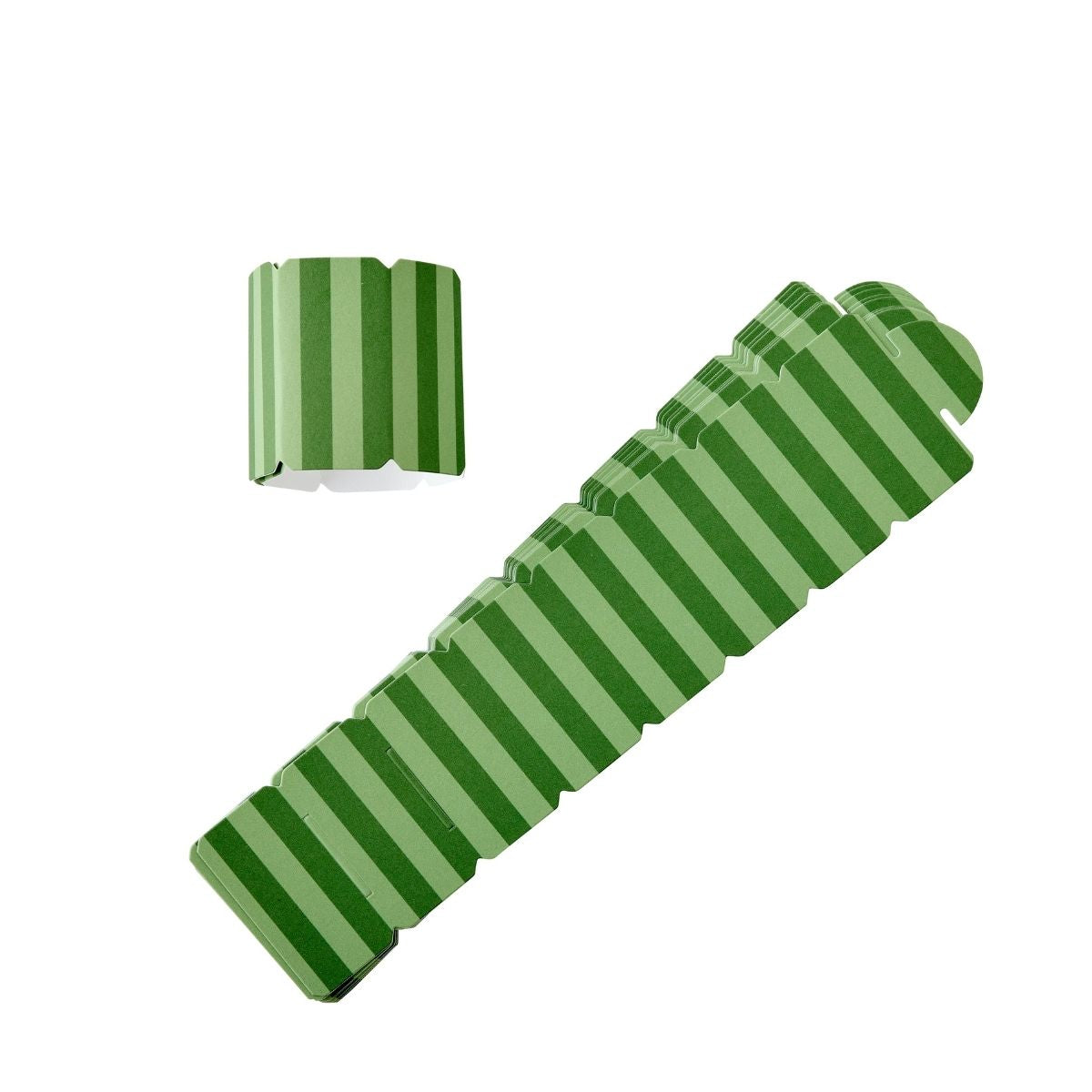 Green Noelle Stripe Napkin Rings