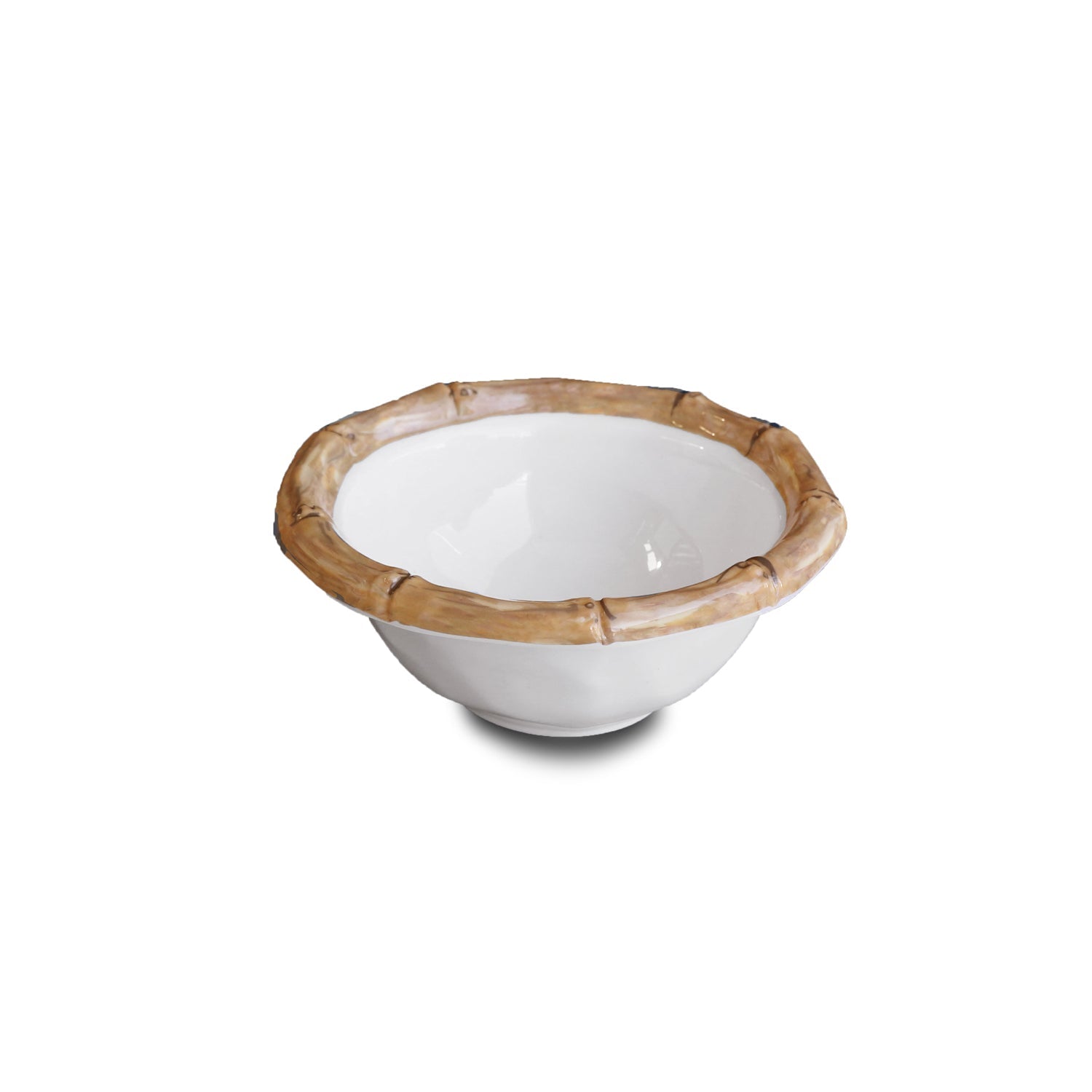 VIDA Bamboo Mini Dip Bowl (White and Natural)