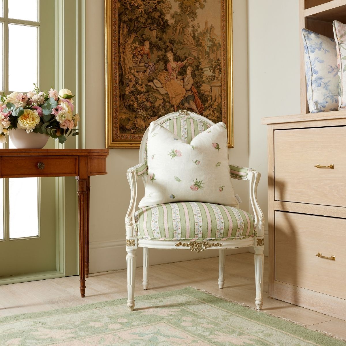 Large Louis Chair in Isabelle - Caitlin Wilson Design