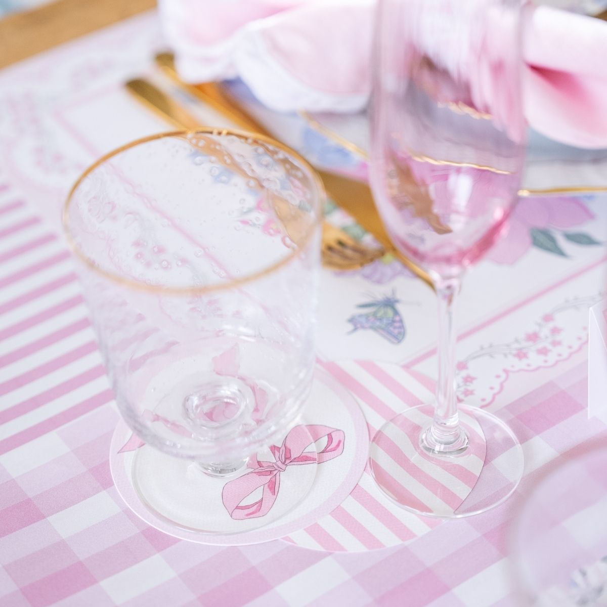Pink Bow Coasters
