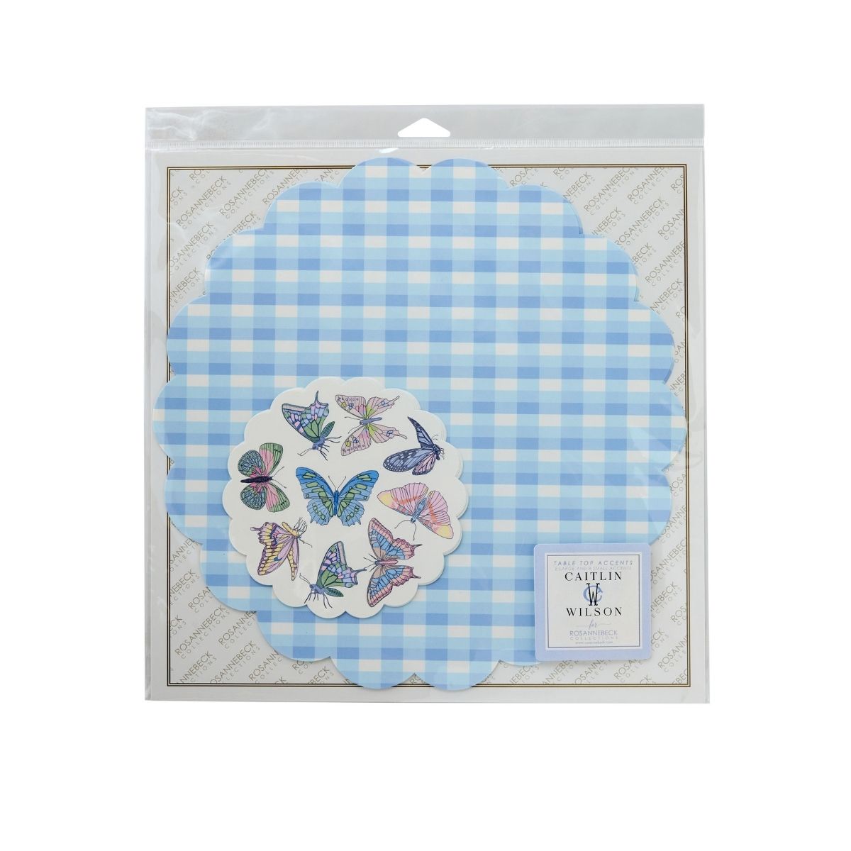 Vichy Check in Blue Doily Sets