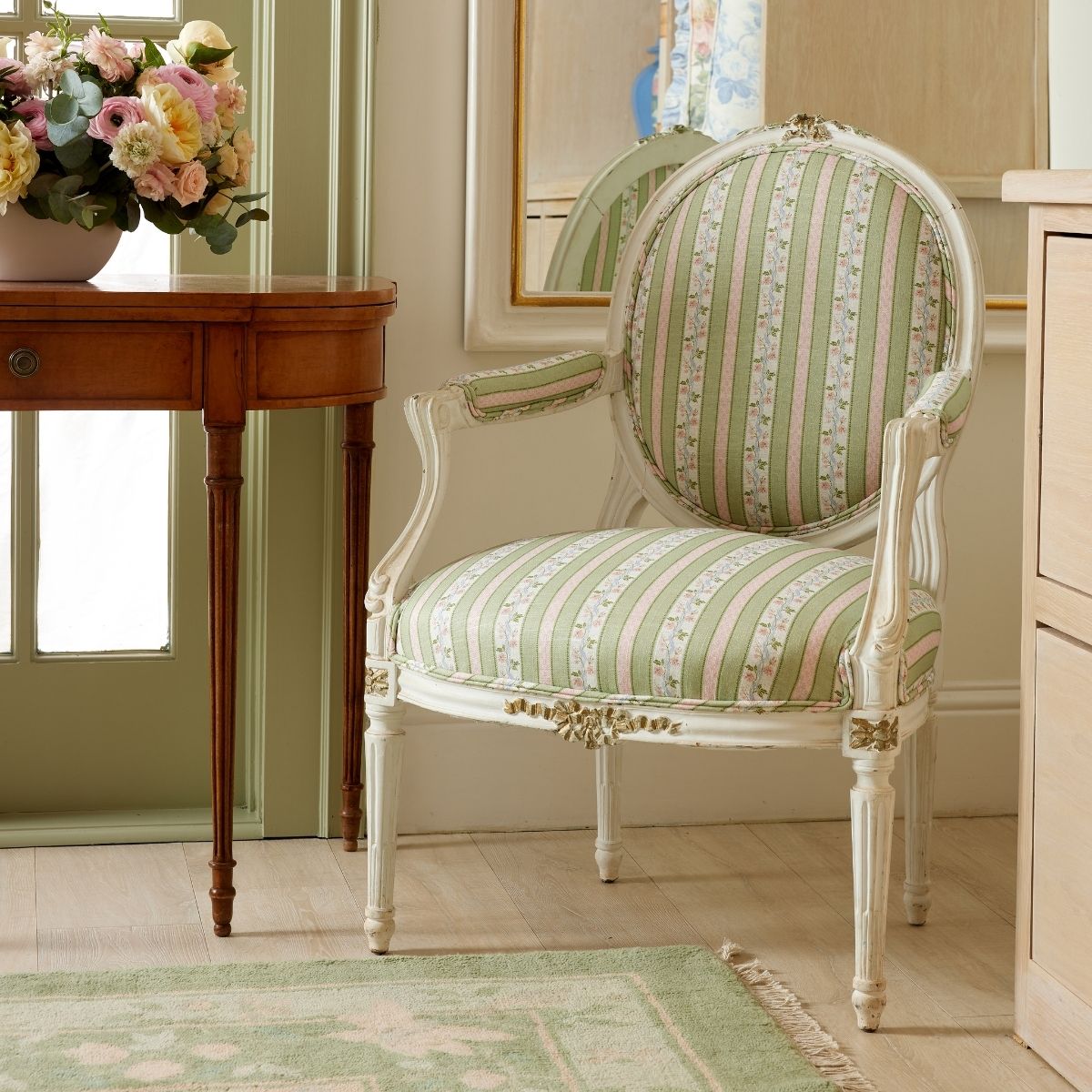 Large Louis Chair in Isabelle - Caitlin Wilson Design