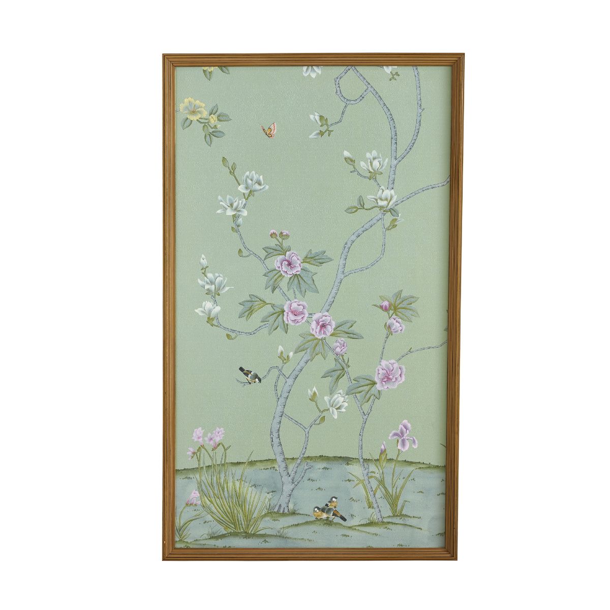 Nicola's Garden Framed Chinoiserie Mural Petite Panel II