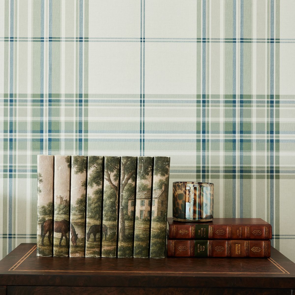 Princeton Plaid Wallpaper in Moss - Caitlin Wilson Design