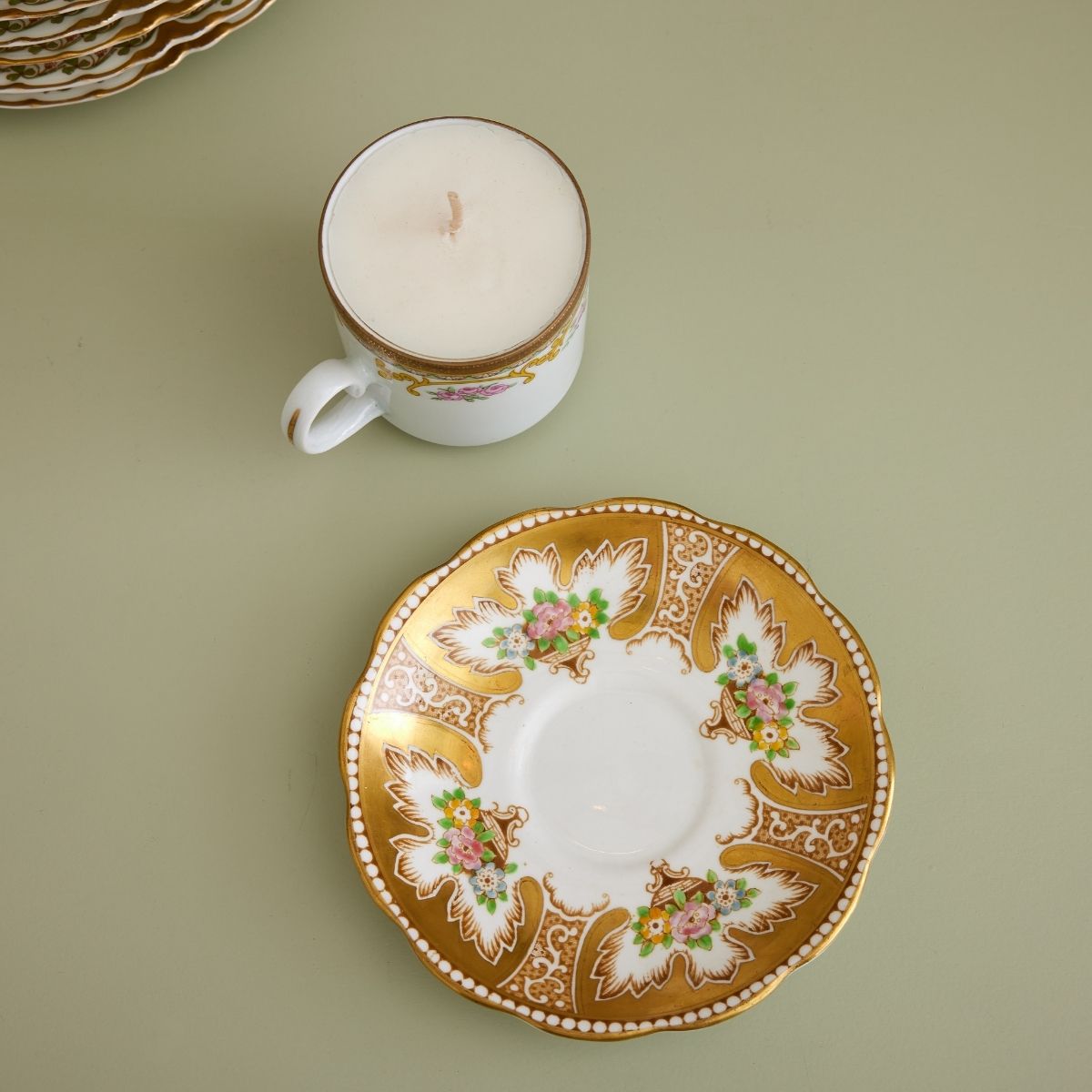 Cappuccino Cup Candle with Saucer - Caitlin Wilson Design