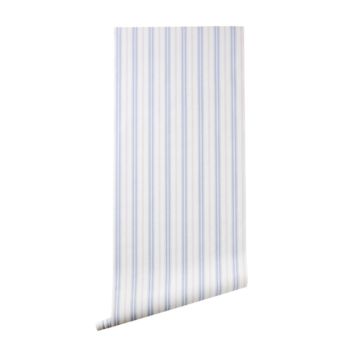 Blue & Blush Halo Stripe Wallpaper