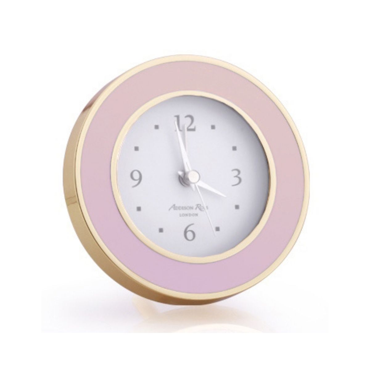 Pastel Pink Circle Enamel Alarm Clock