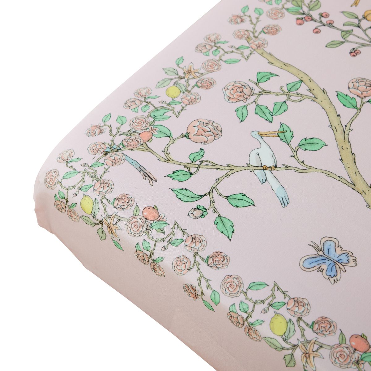 Atelier Choux - In Bloom Pink Crib Sheet