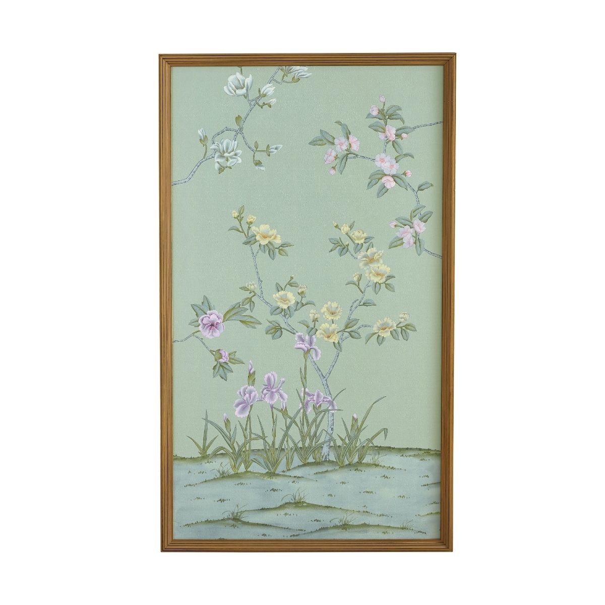 Nicola's Garden Framed Chinoiserie Mural Petite Panel I