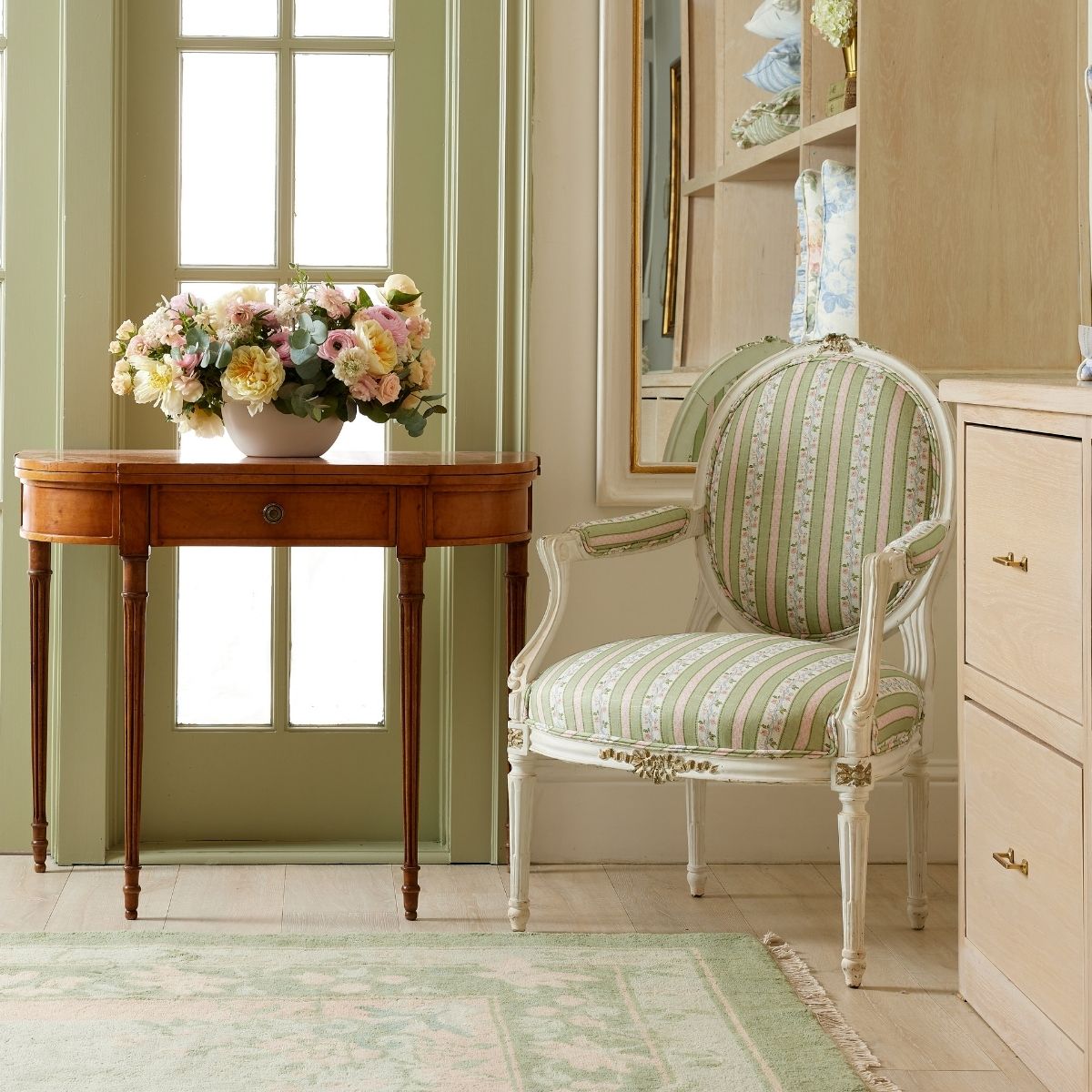 Large Louis Chair in Isabelle - Caitlin Wilson Design