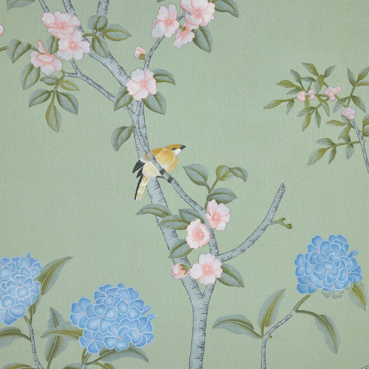 Nicola's Garden Framed Chinoiserie Mural Panel I