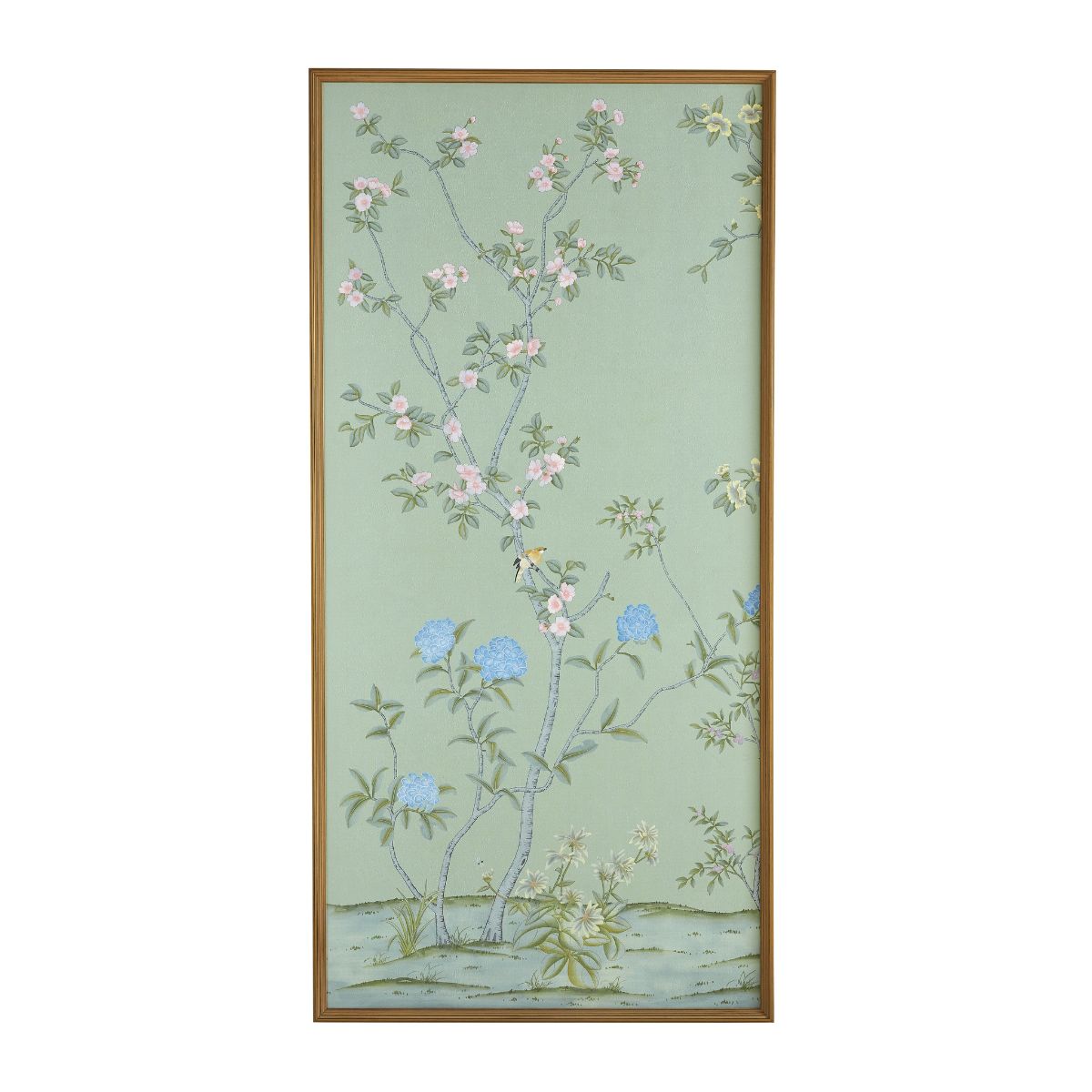 Nicola's Garden Framed Chinoiserie Mural Panel I