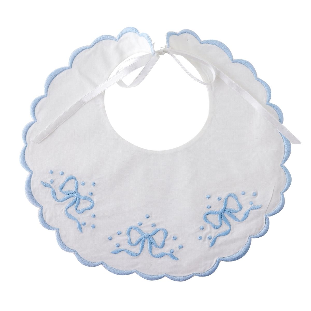 Bows & Dots Bib in Blue