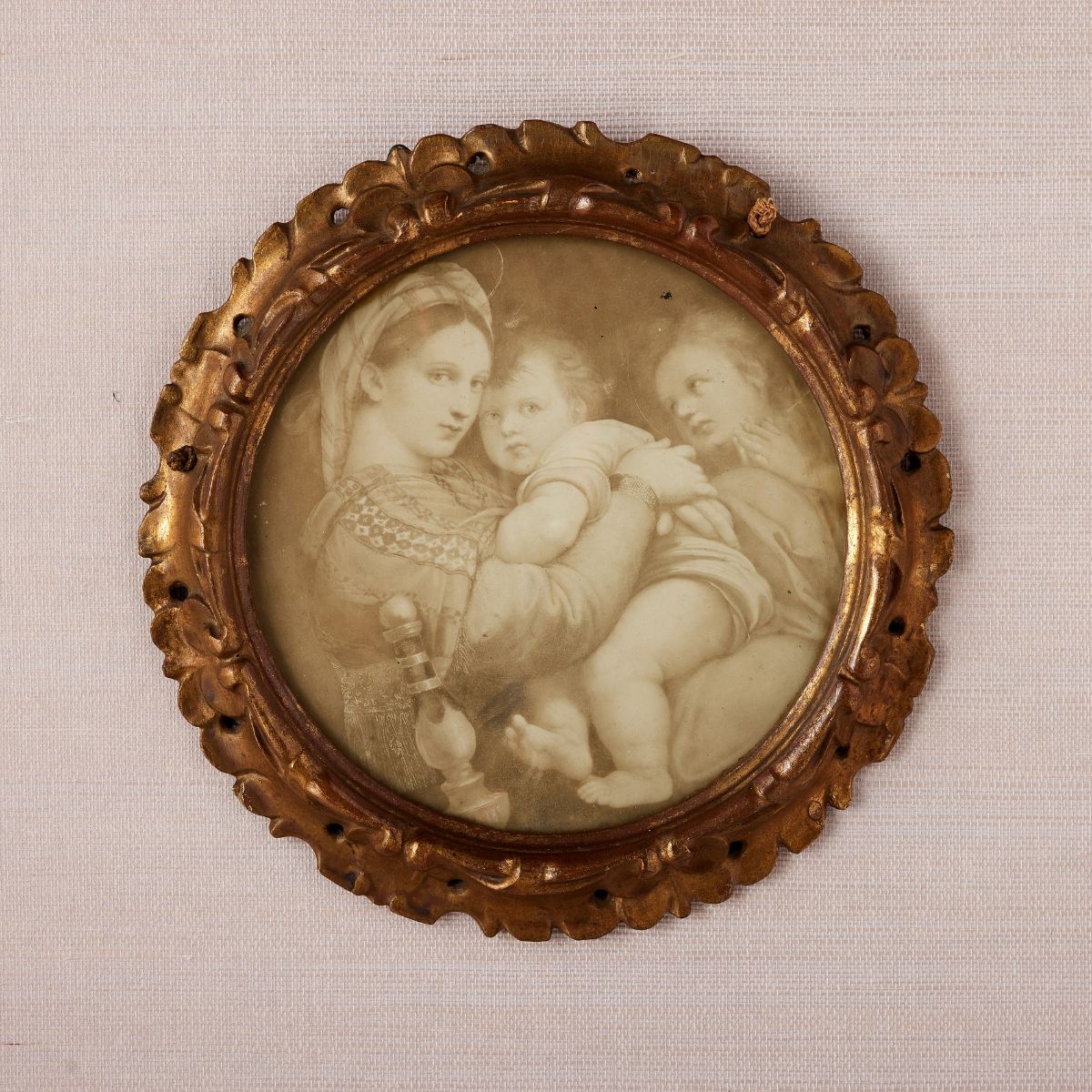 Vintage Wooden Madonna & Child Frame - Caitlin Wilson Design