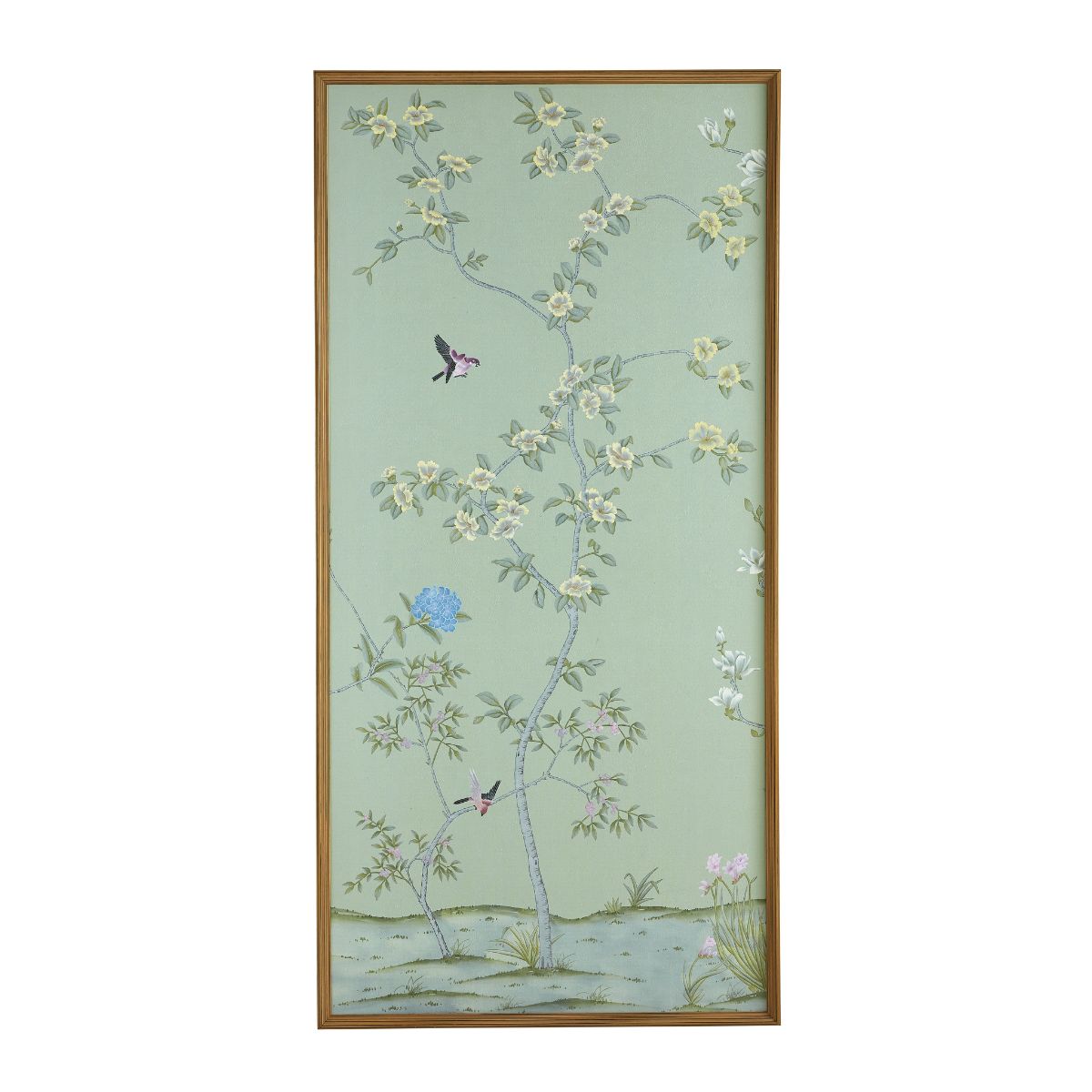 Nicola's Garden Framed Chinoiserie Mural Panel II