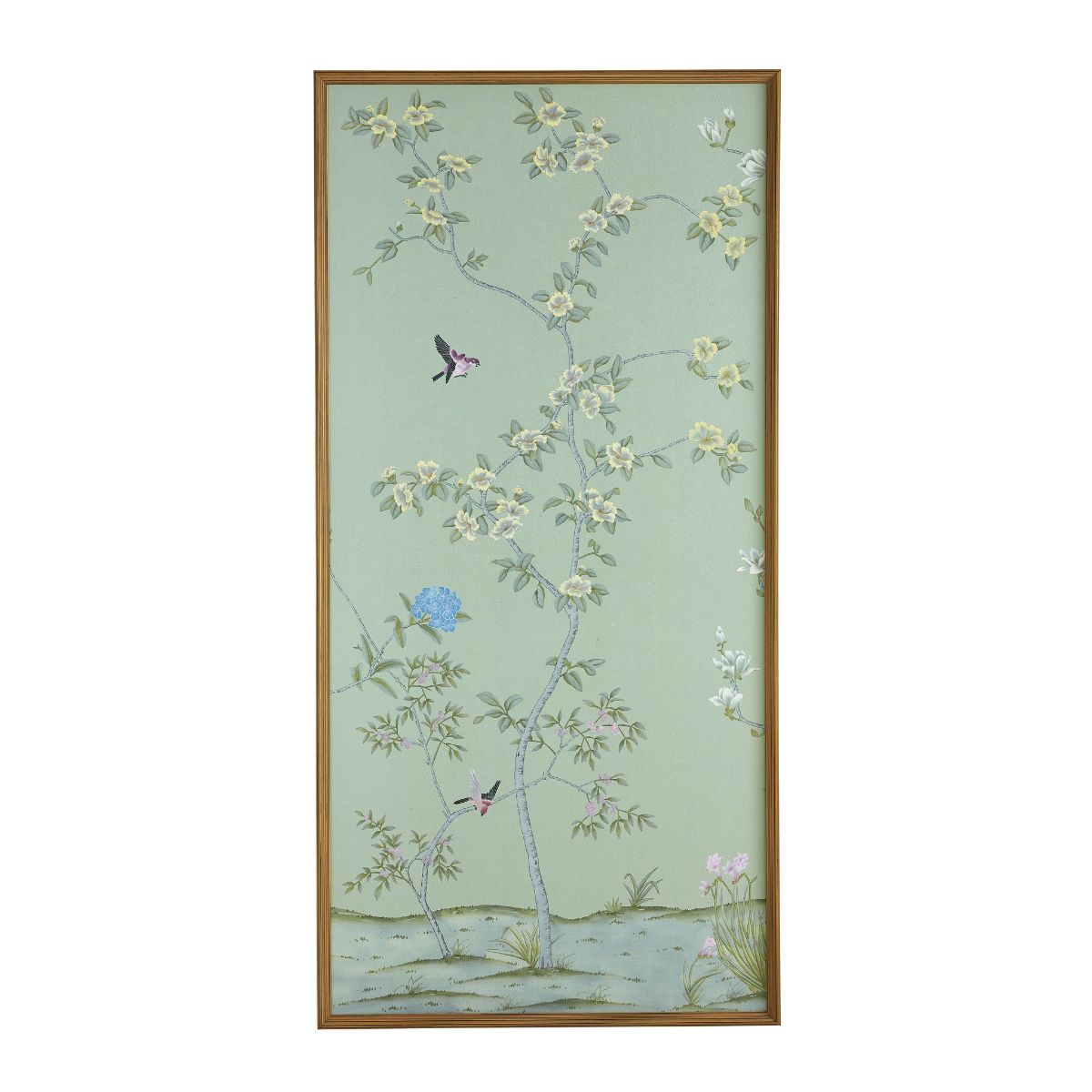 Nicola's Garden Framed Chinoiserie Mural Panel II | Caitlin Wilson