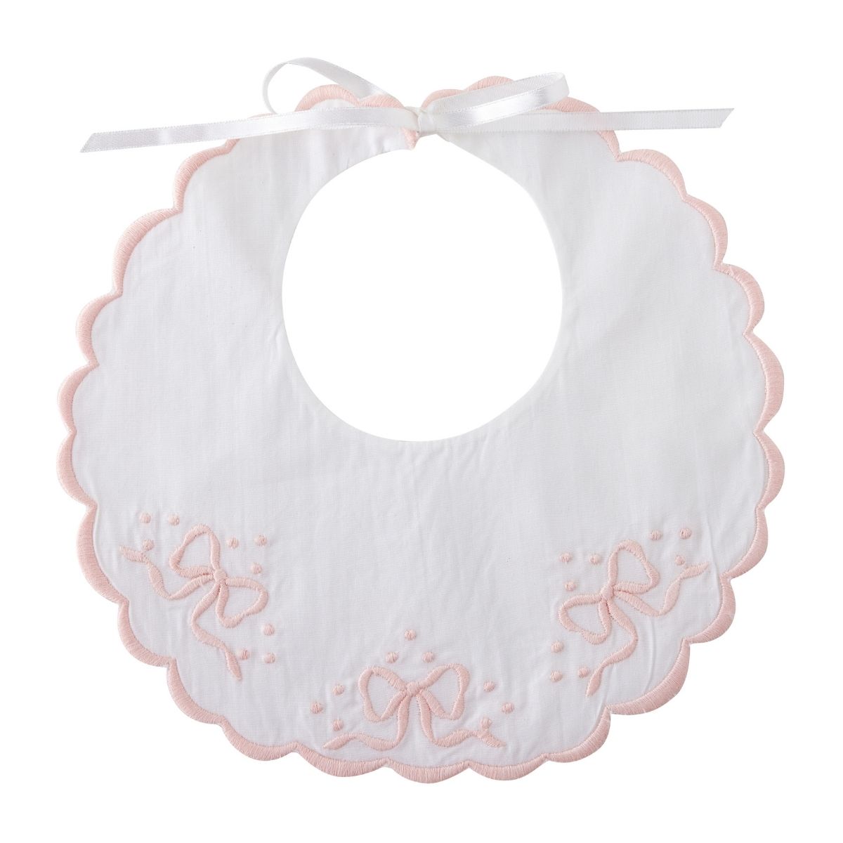 Bows & Dots Bib in Pink