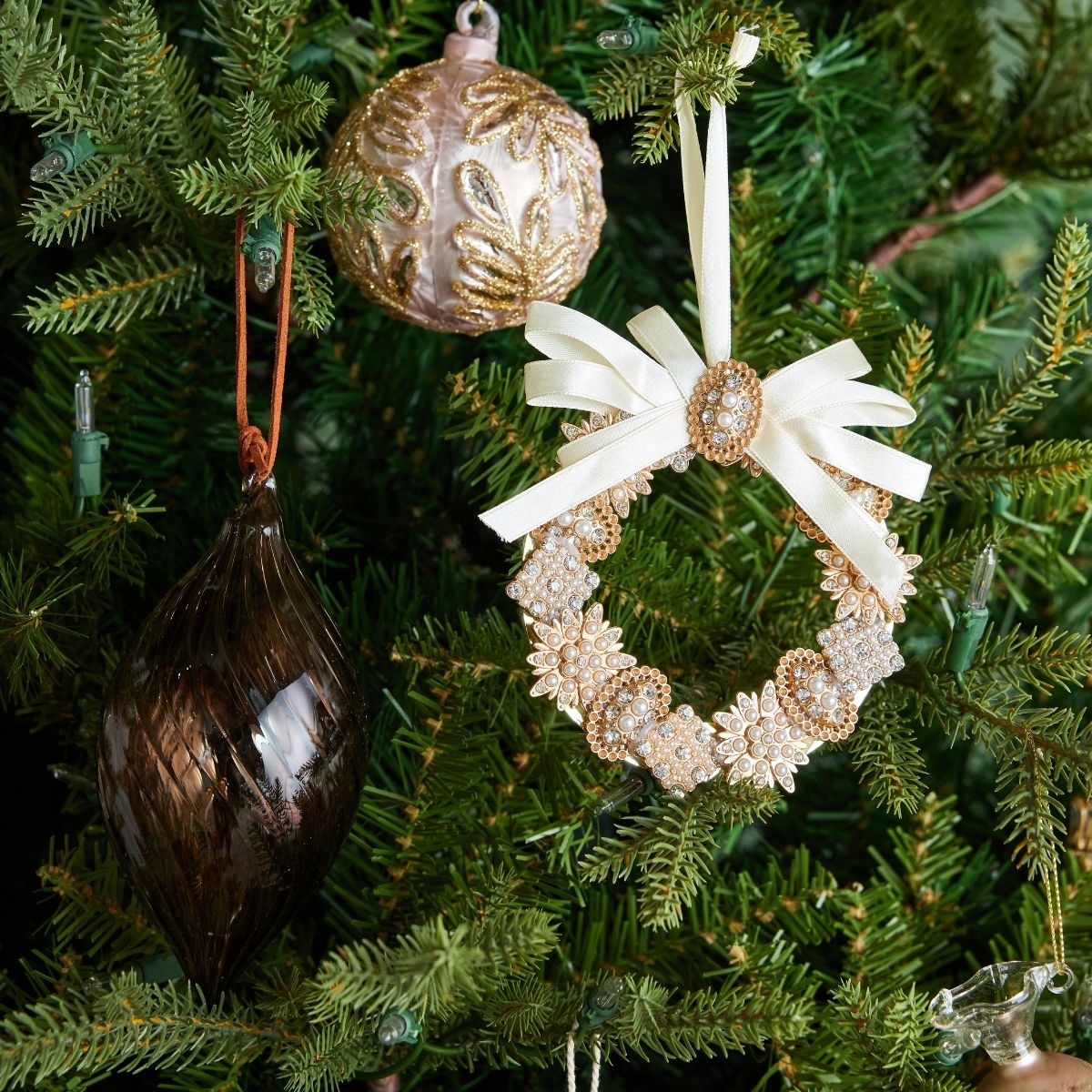 Chestnut Glass Drop Ornament