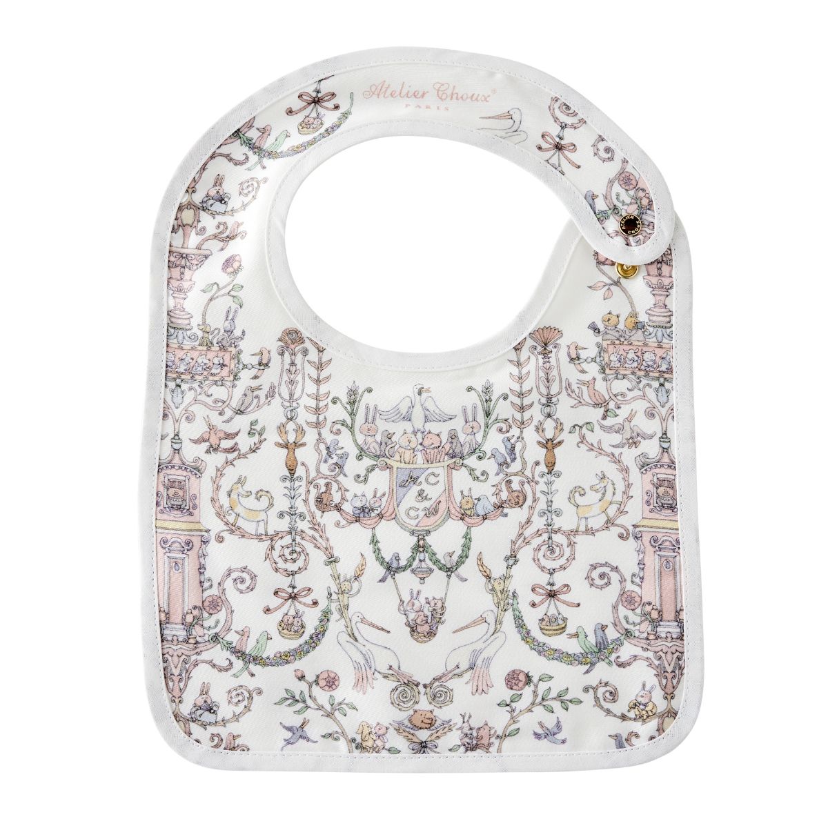 Bib Toile de Jouy Pink- Atelier Choux x Caitlin Wilson