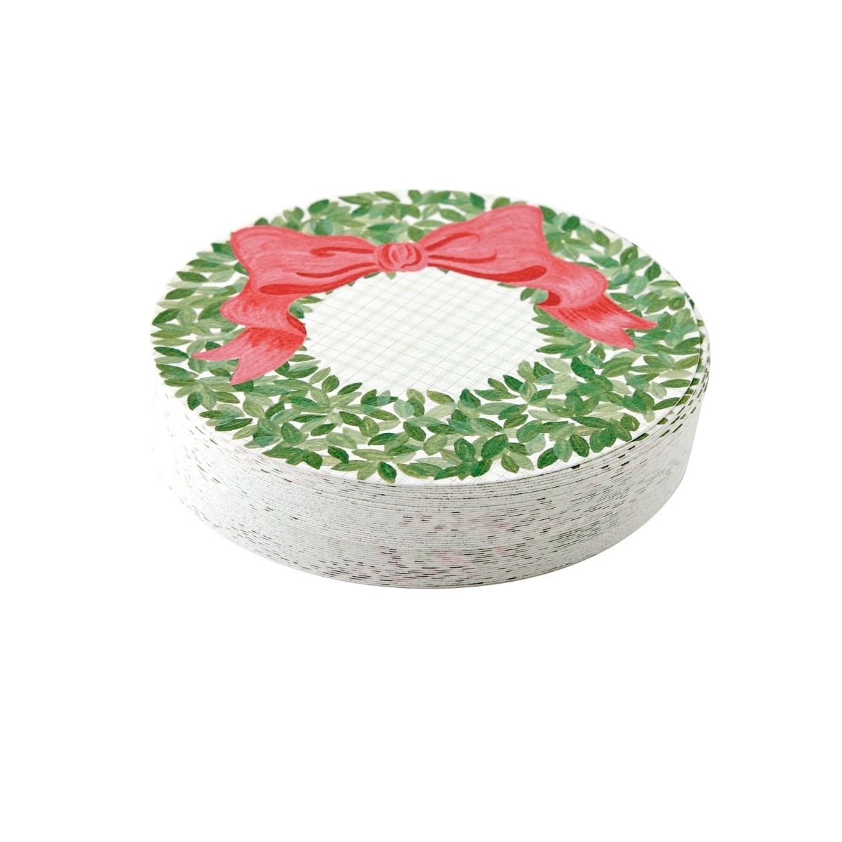 Boxwood Wreath Reversible Round Coaster