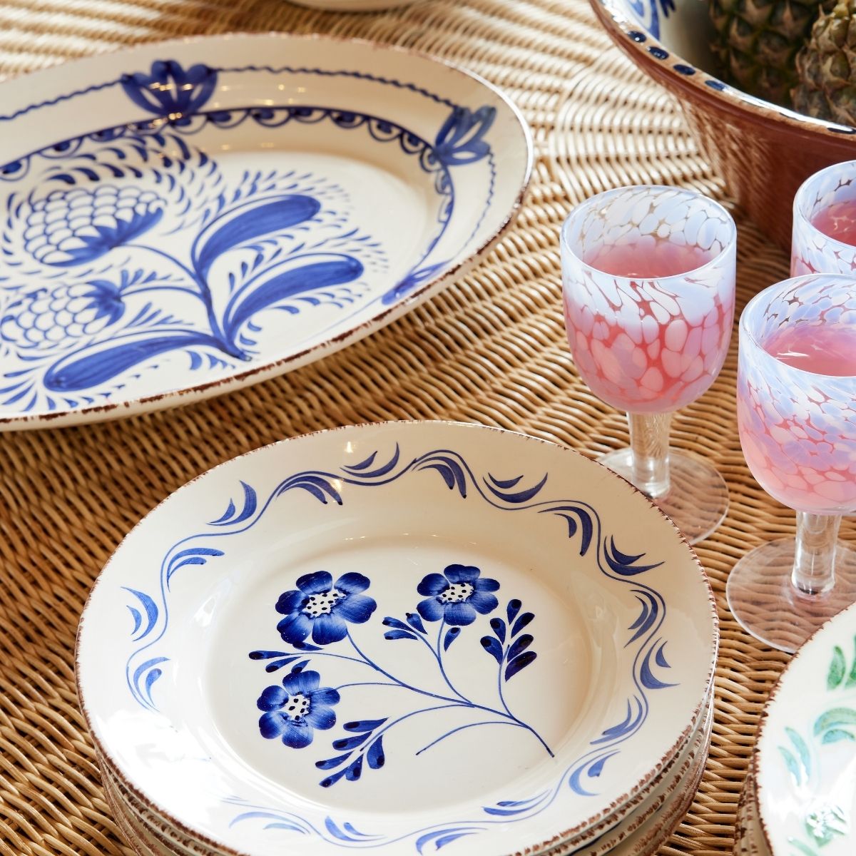 Blue Vines Dinner Plate Set - Caitlin Wilson Design