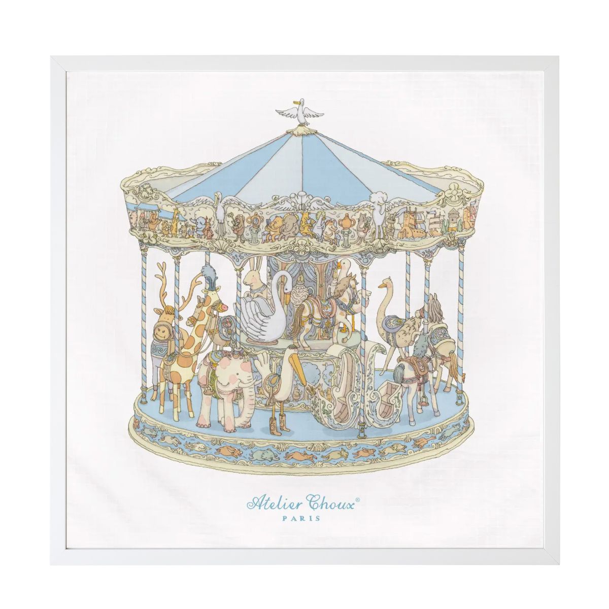 Framed Atelier Choux Carousel in Blue