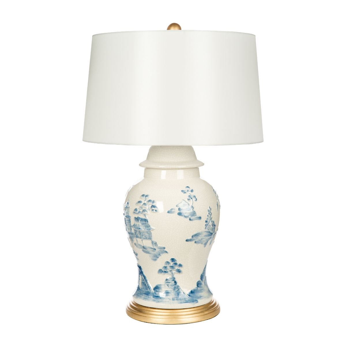 Blue Spring Chinoiserie Lamp - Caitlin Wilson Design