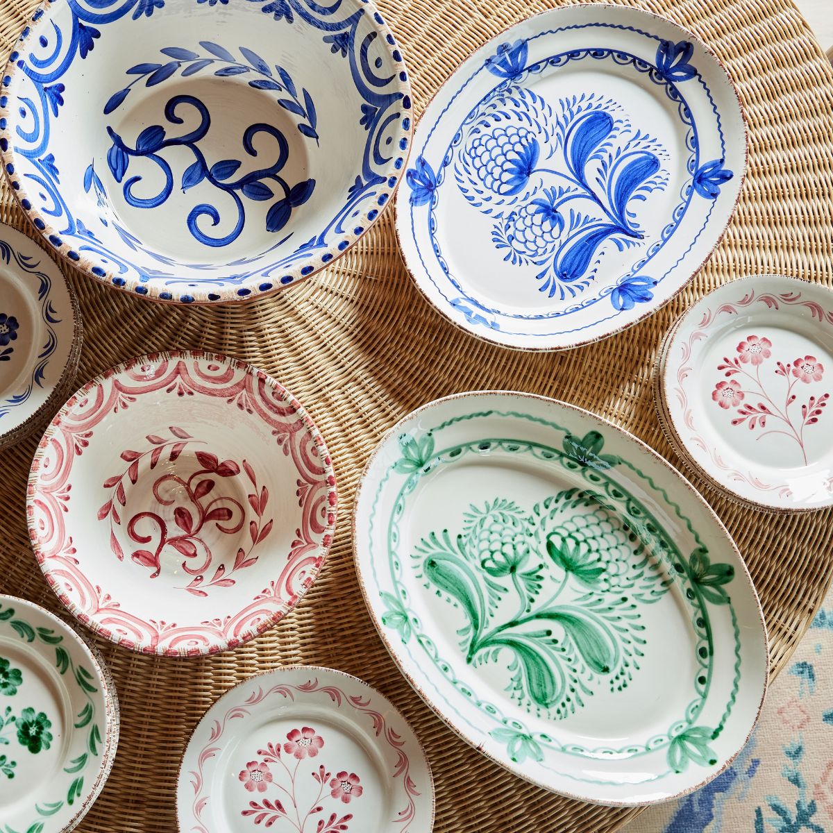 Green Oval Talevera Platter | Caitlin Wilson