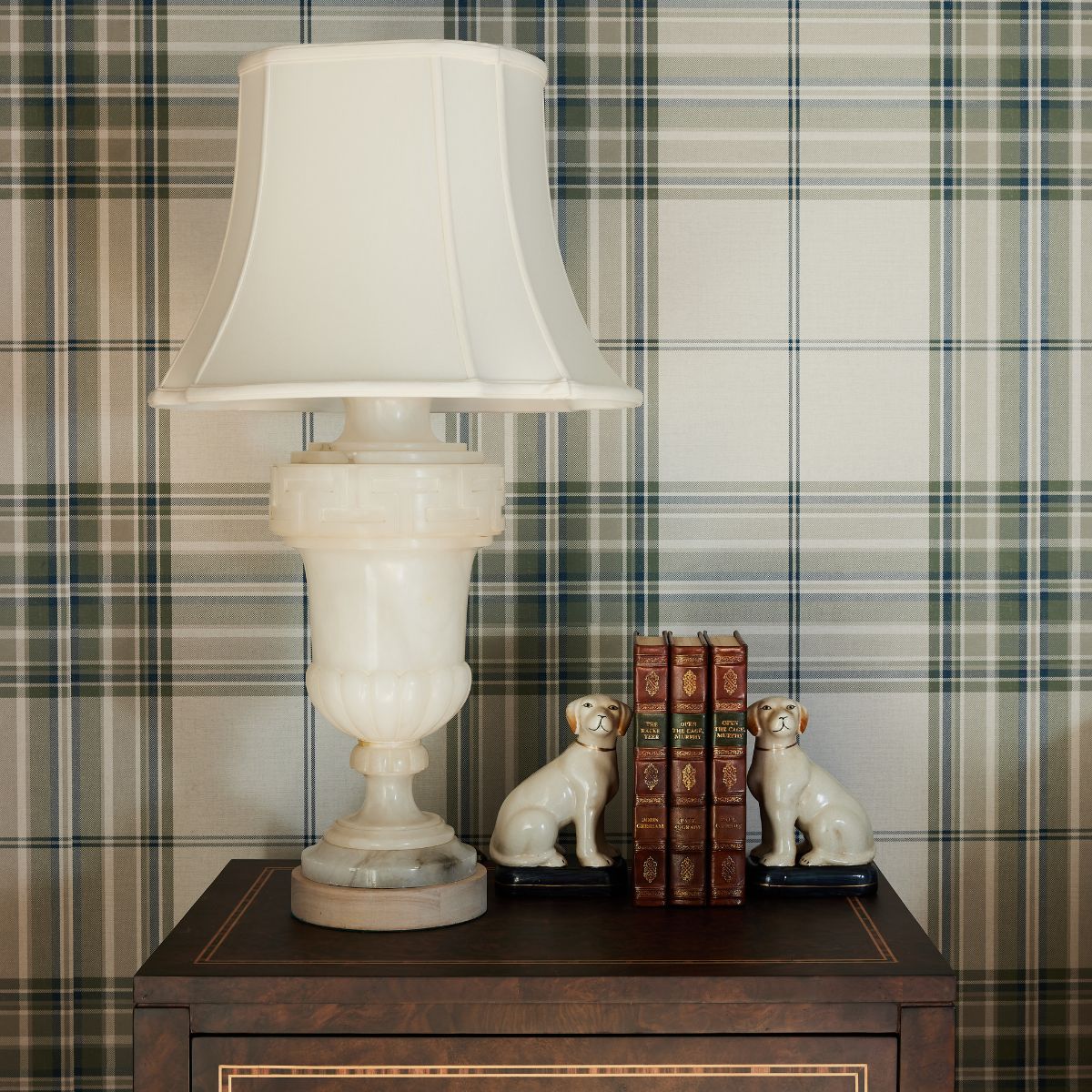Princeton Plaid Wallpaper in Moss - Caitlin Wilson Design