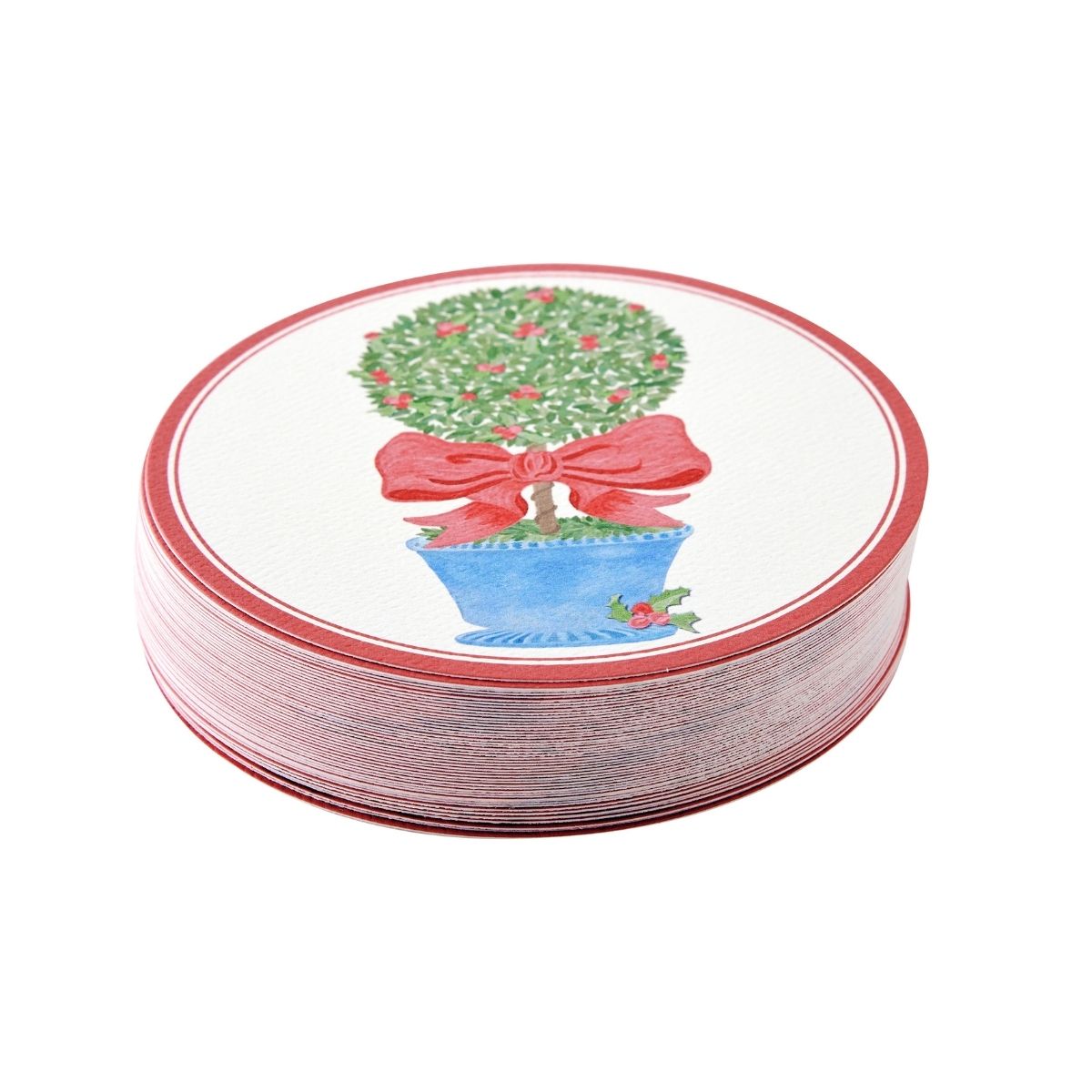 Boxwood Topiary Round Coaster