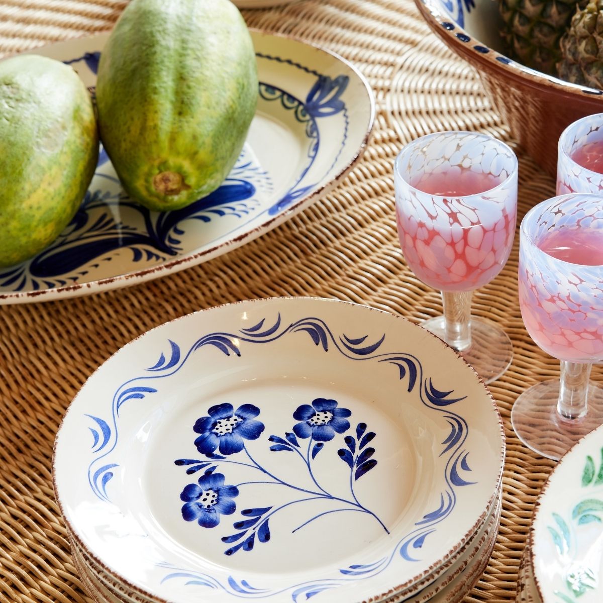 Blue Vines Dinner Plate Set - Caitlin Wilson Design