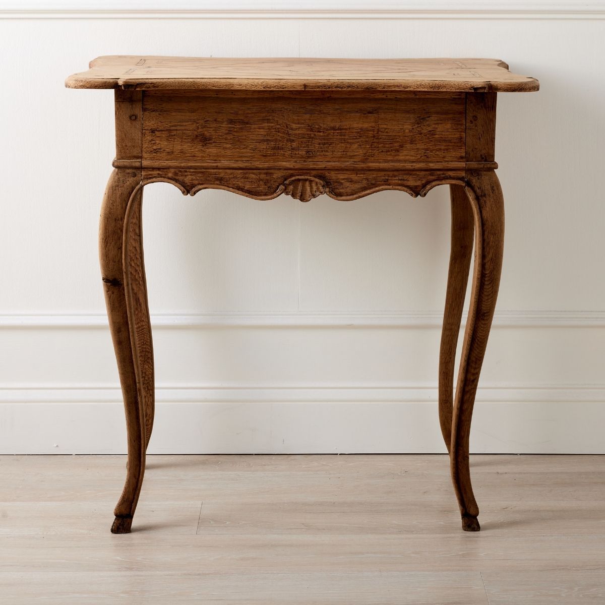 Rococo Provincial Wooden Side Table w/ Drawer - Caitlin Wilson Design
