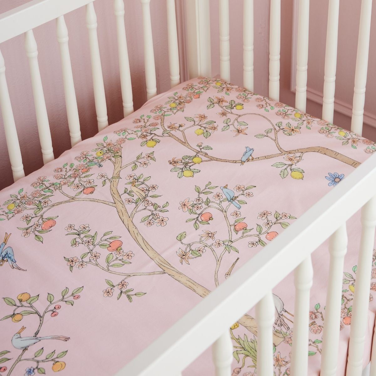 Atelier Choux - In Bloom Pink Crib Sheet