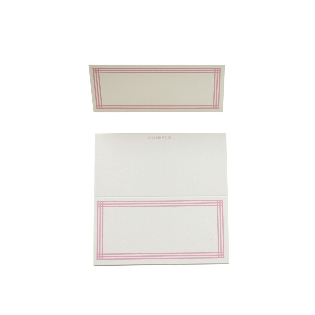 Pink Border Placecards