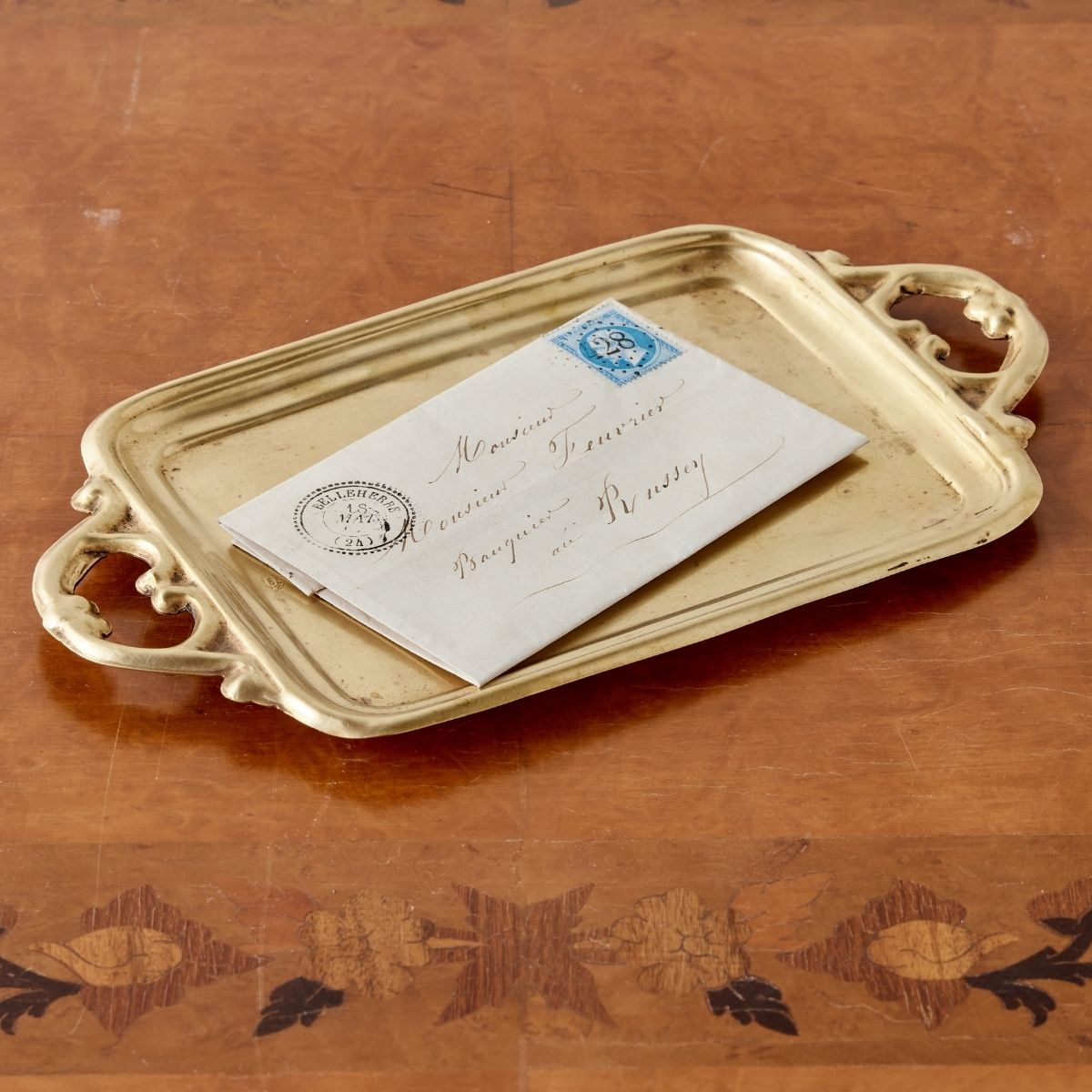 Petite Brass Tray with Handles - Caitlin Wilson Design
