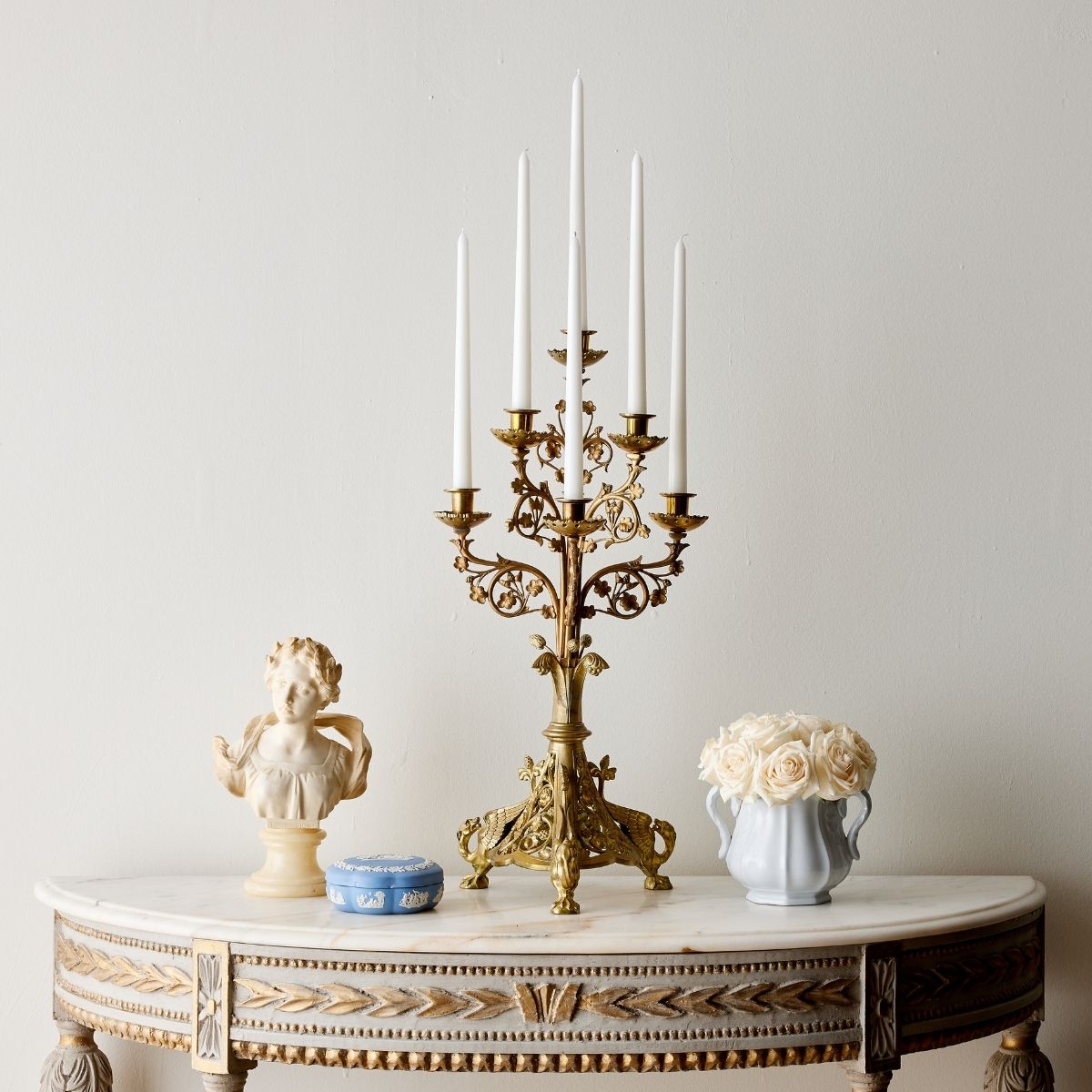 Six Candle Brass Candelabra - Caitlin Wilson Design